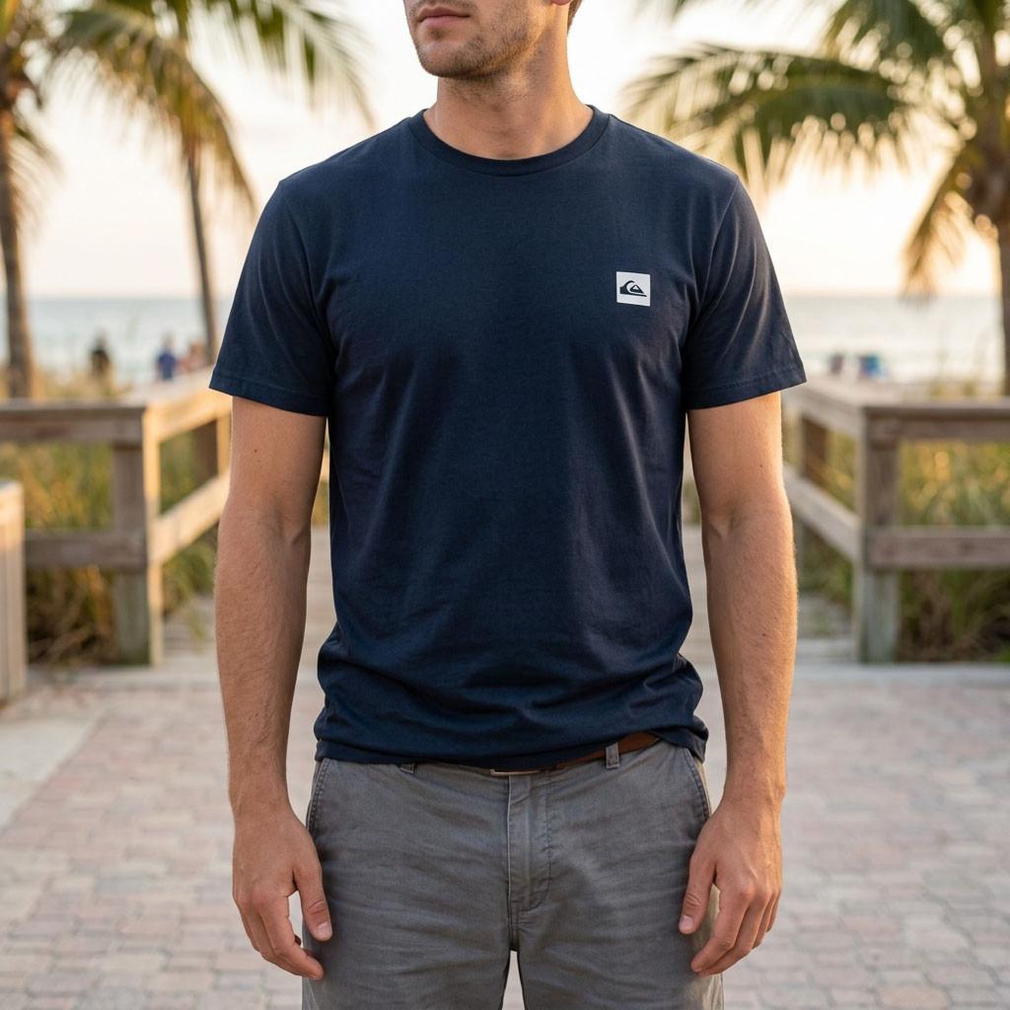 Voir la diapositive 2 : QUIKSILVER Quiksilver Pack de 2 T Shirts Homme 100% Coton Col Rond ou Col V