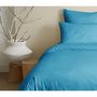 Voir la diapositive 4 : COTON PUR Pack complet 6 pièces unicolore Turquoise housse de couette pour lit 180 x 200 cm  King size