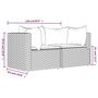 Voir la diapositive 6 : VIDAXL Canapes d'angle de jardin et coussins 2 pcs gris resine tressee