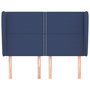 Voir la diapositive 3 : VIDAXL Tete de lit avec oreilles Bleu 147x23x118/128 cm Tissu