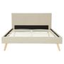 Voir la diapositive 2 : Lit scandinave tissu avec tête de lit et sommier 160x200 cm PORTIMAO