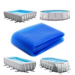 LINXOR Bâche à bulles ronde, ovale, carrée ou rectangle pour piscine intex ou autre - 180 microns - Bleu. Coloris disponibles : Bleu