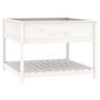 Voir la diapositive 2 : VIDAXL Jardiniere et etagere Blanc 111,5x111,5x81cm Bois massif de pin