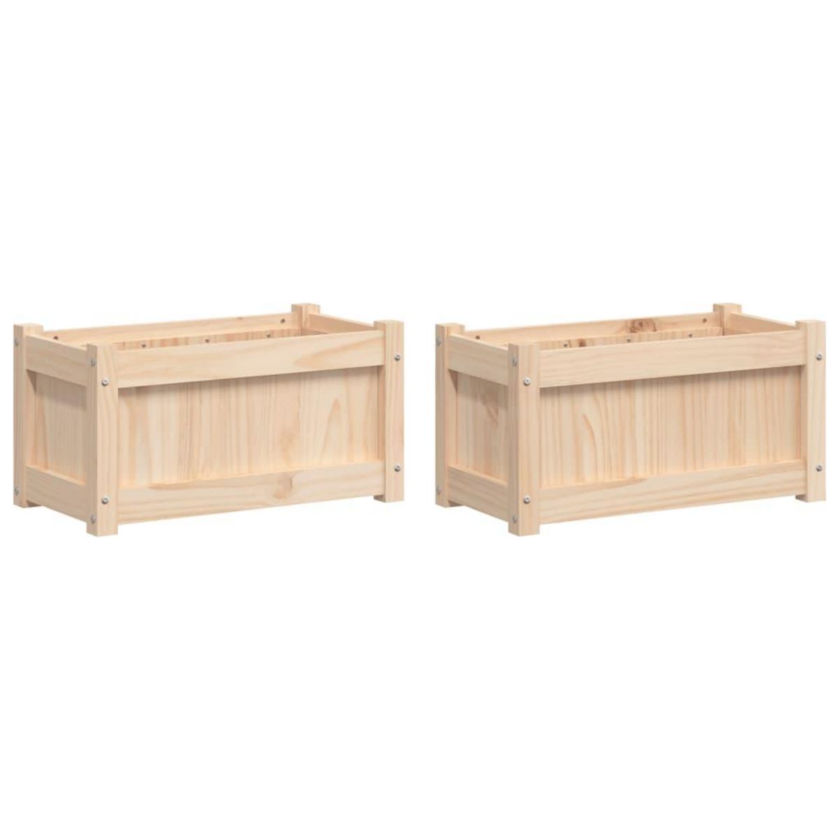 VIDAXL Jardinieres 2 pcs bois de pin massif