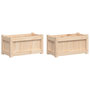 Voir la diapositive 2 : VIDAXL Jardinieres 2 pcs bois de pin massif