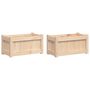 Voir la diapositive 2 : VIDAXL Jardinieres 2 pcs bois de pin massif