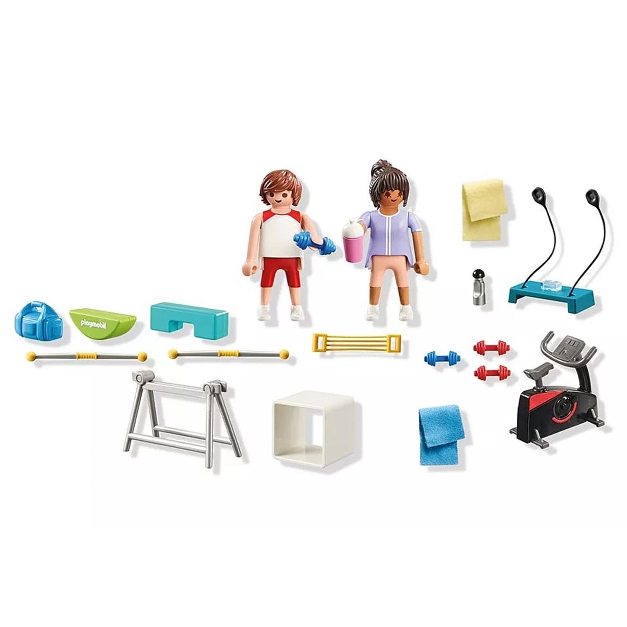 Voir la diapositive 4 : PLAYMOBIL My Life Sportifs et matériel de fitness, vélo et haltères