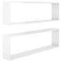 Voir la diapositive 2 : VIDAXL Etageres cube murales 2 pcs blanc brillant bois d'ingenierie