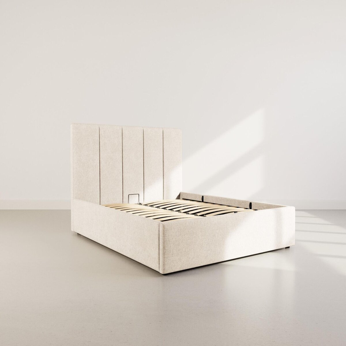 BEST MOBILIER Beanie - lit coffre - 160x200 cm - en velours - sommier inclus