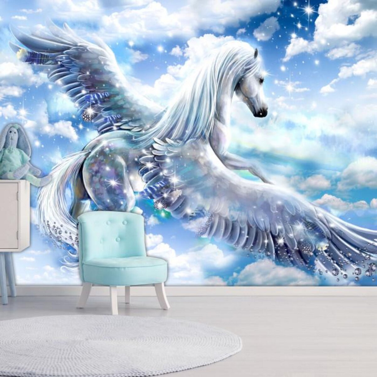 Paris Prix Papier Peint  Pegasus Blue
