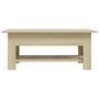 Voir la diapositive 3 : VIDAXL Table basse chene sonoma 102x55x42 cm bois d'ingenierie