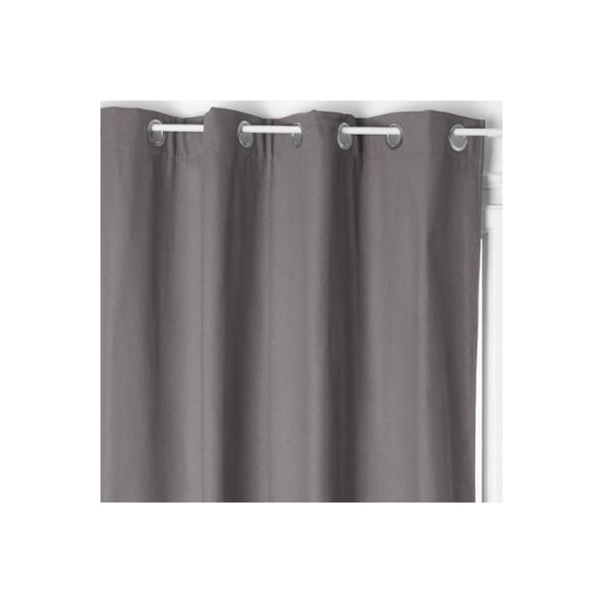 ATMOSPHERA Rideau isolant en coton  isa  140x260cm gris foncé