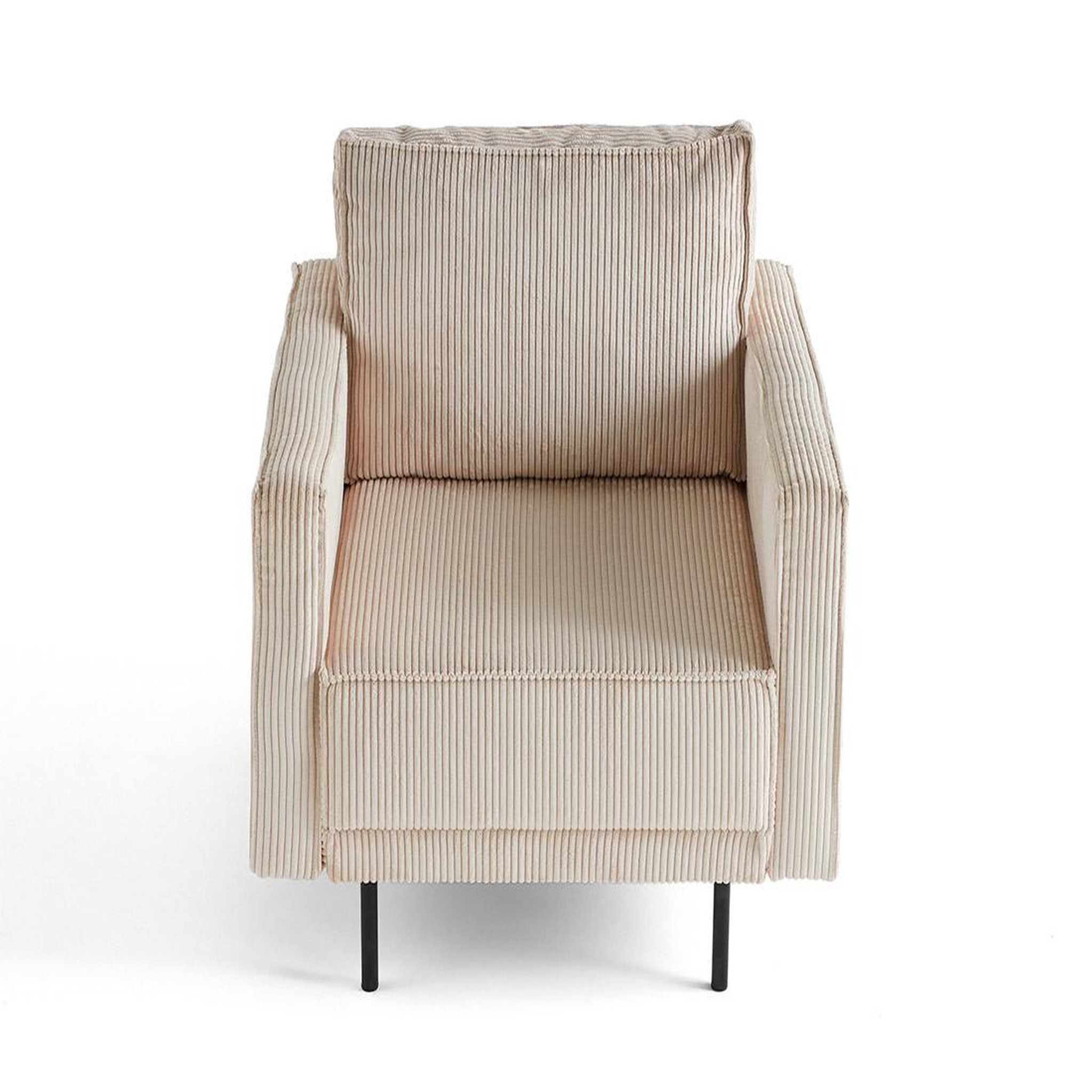 Voir la diapositive 1 : LISA DESIGN Charlie - fauteuil - pieds hauts - en velours côtelé