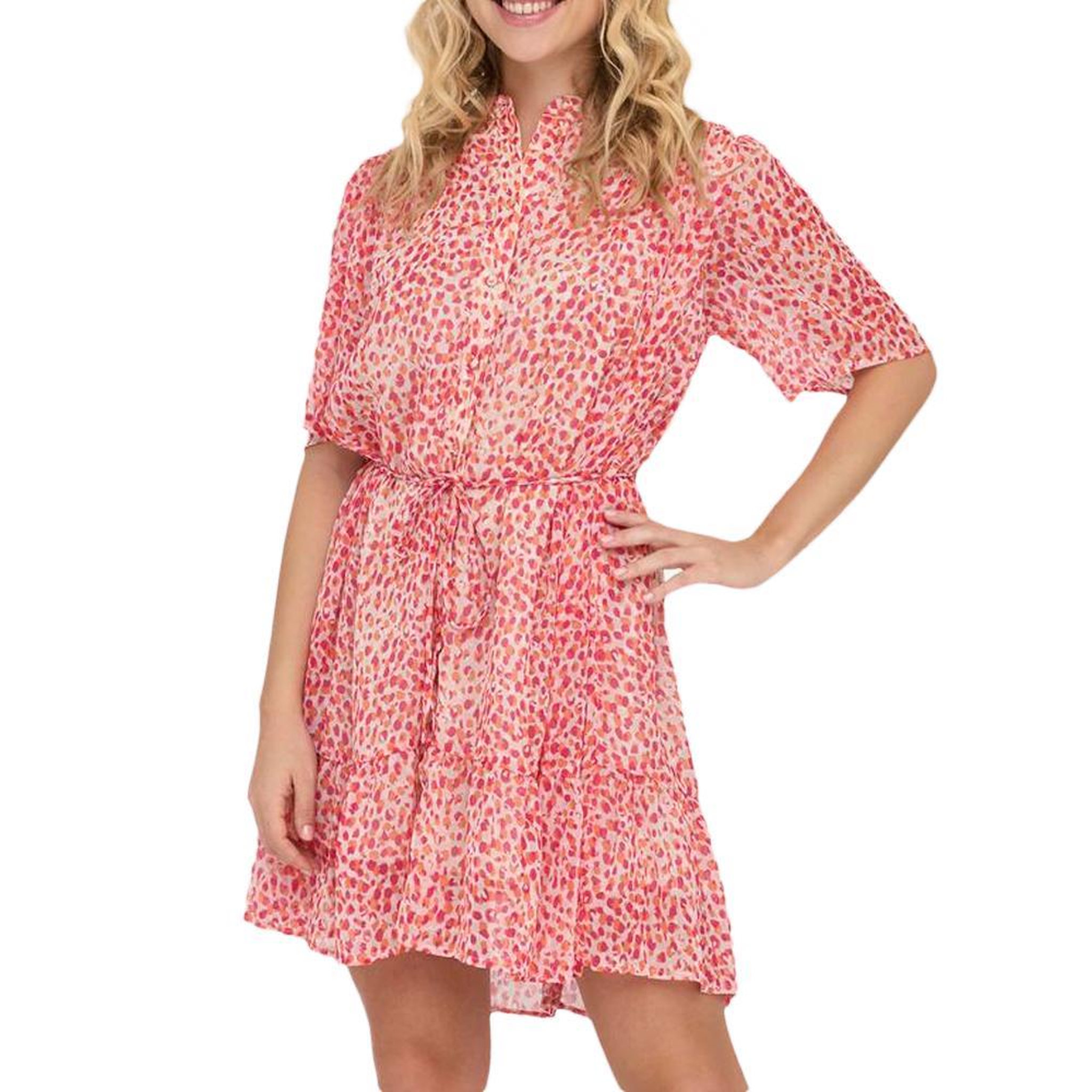 JACQUELINE DE YONG Robe orange/ecru imprimé femme jdy 15317318. Coloris disponibles : Beige