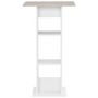 Voir la diapositive 2 : VIDAXL Table de bar Blanc et beton 60x60x110 cm