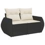 Voir la diapositive 3 : VIDAXL Salon de jardin 9 pcs avec coussins noir resine tressee