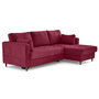 Voir la diapositive 4 : LISA DESIGN Anna - canapé d'angle droit 4 places convertible avec coffre en velours texturé