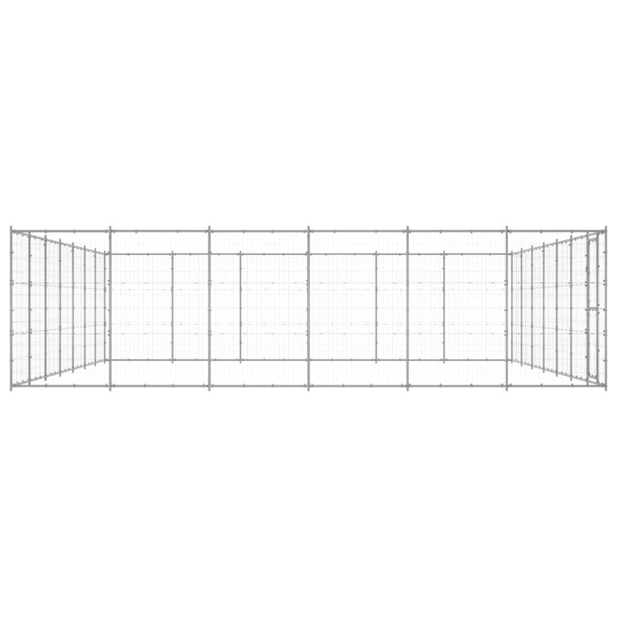 Voir la diapositive 3 : VIDAXL Chenil exterieur Acier galvanise 50,82 m²