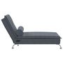 Voir la diapositive 5 : VIDAXL Chaise longue de massage avec traversin gris fonce velours