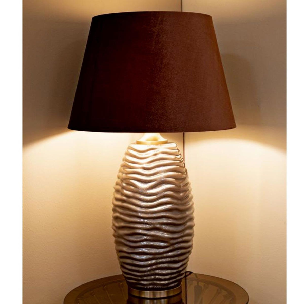 Paris Prix Lampe à Poser Design  Prague  79cm Marron