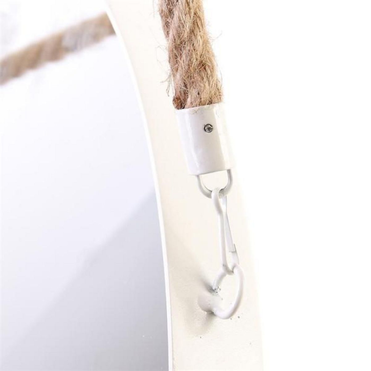 Paris Prix Miroir Mural avec Anse  Jonc  50cm Blanc