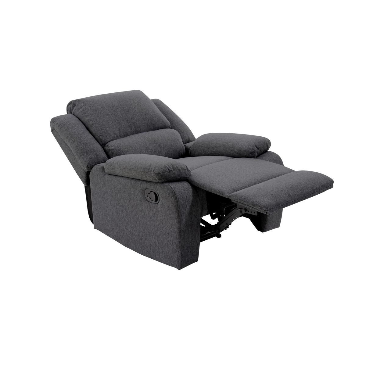 Fauteuil relax manuel HELENE tissu coloris gris anthracite
