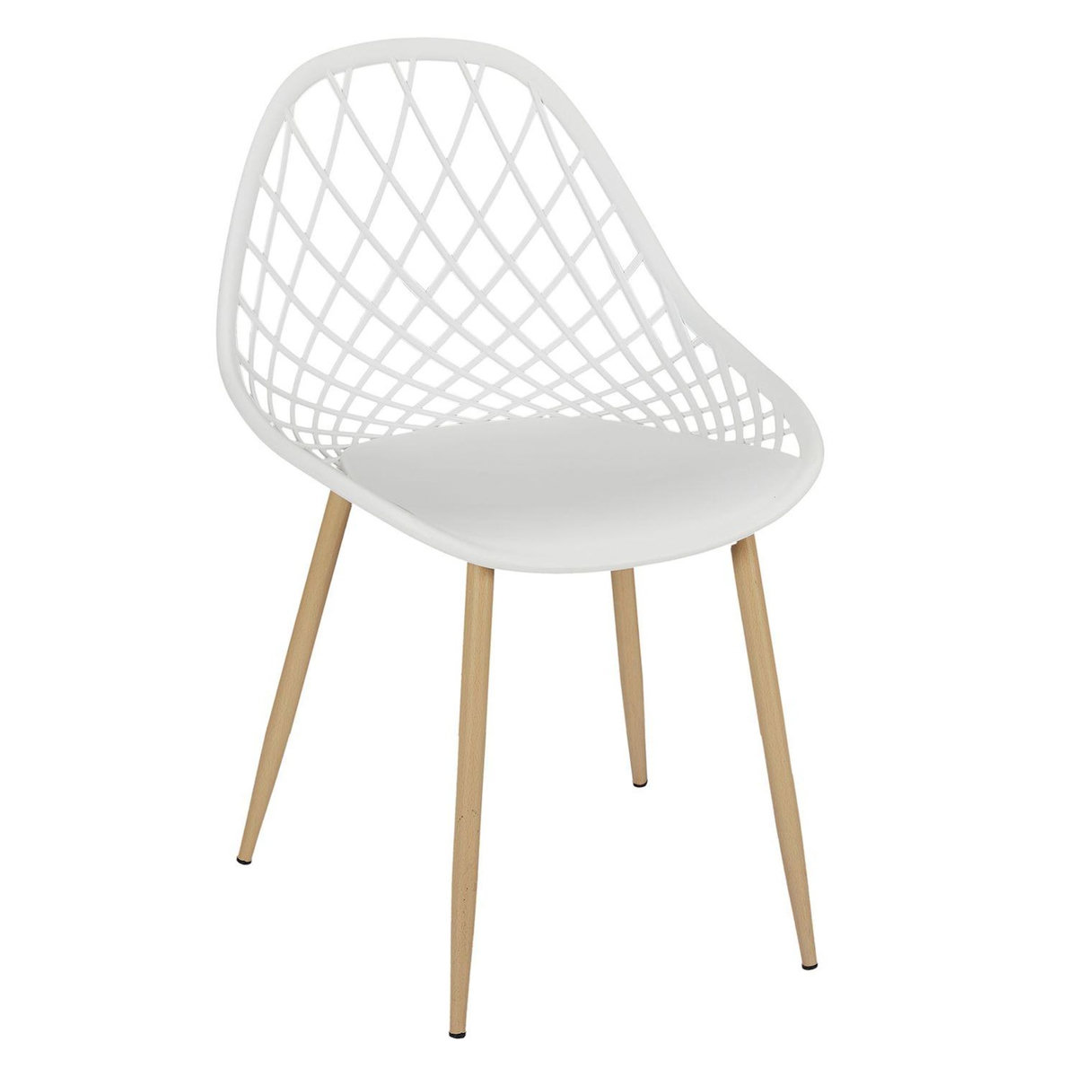 TOILINUX Lot de 4 chaises d'extérieur Malaga en polypropylène