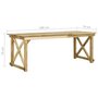 Voir la diapositive 6 : VIDAXL Table de jardin 200x79x75 cm Bois de pin impregne