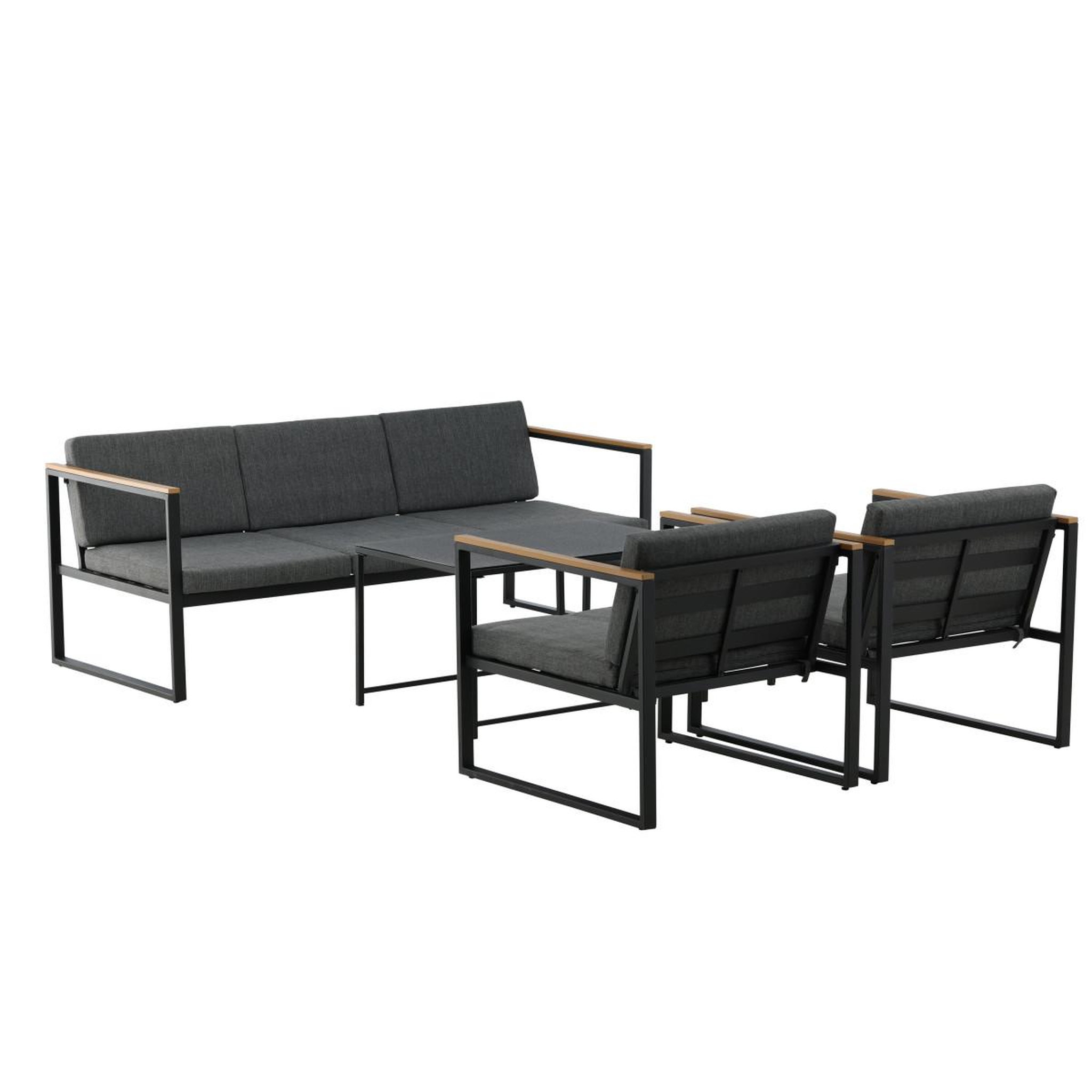 Voir la diapositive 6 : Paris Prix Salon de jardin 5 places  dakar  188cm gris