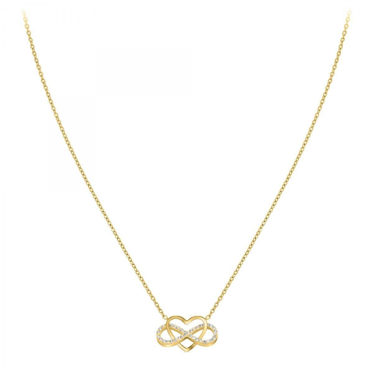 SC BOHEME Collier coeur et infini SC Bohème orné de Cristaux scintillants