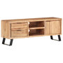 Voir la diapositive 1 : VIDAXL Meuble TV 120x30x42 cm Bois massif d'acacia avec bord naturel