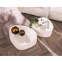 Voir la diapositive 2 : LISA DESIGN Mahara - lot de 2 tables basses - finition en marbre composite blanc - 81 et 49 cm