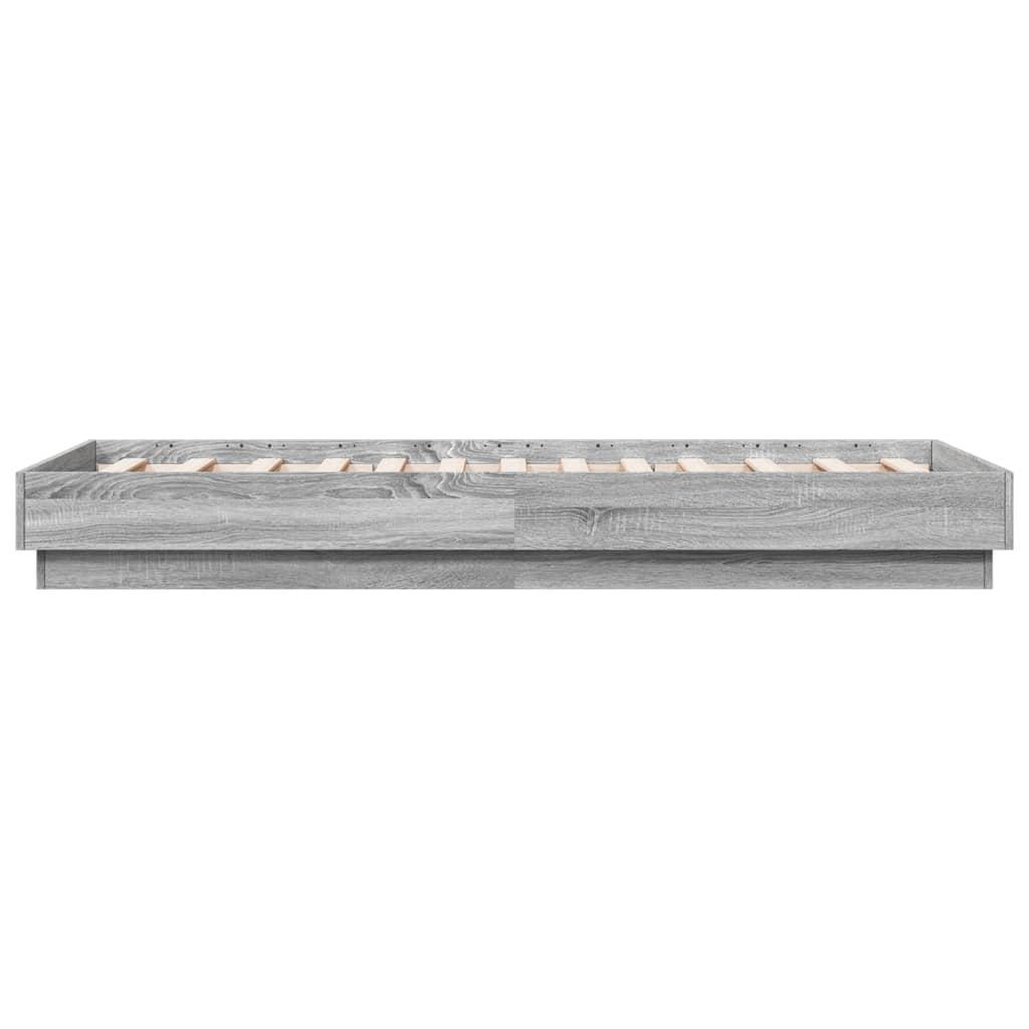 Voir la diapositive 5 : VIDAXL Cadre de lit sans matelas sonoma gris 75x190 cm