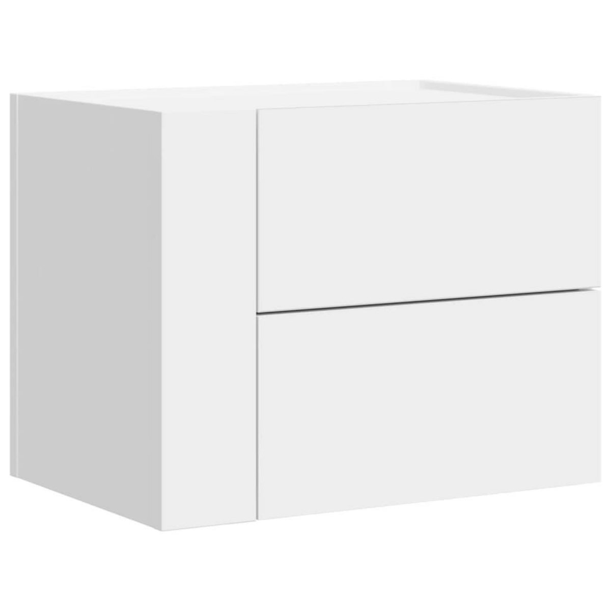 VIDAXL Tables de chevet murales 2 pcs blanc 45x30x35 cm