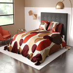 Les Ateliers du Linge Parure housse de couette 100% coton 57fils-jopline. Coloris disponibles : Marron