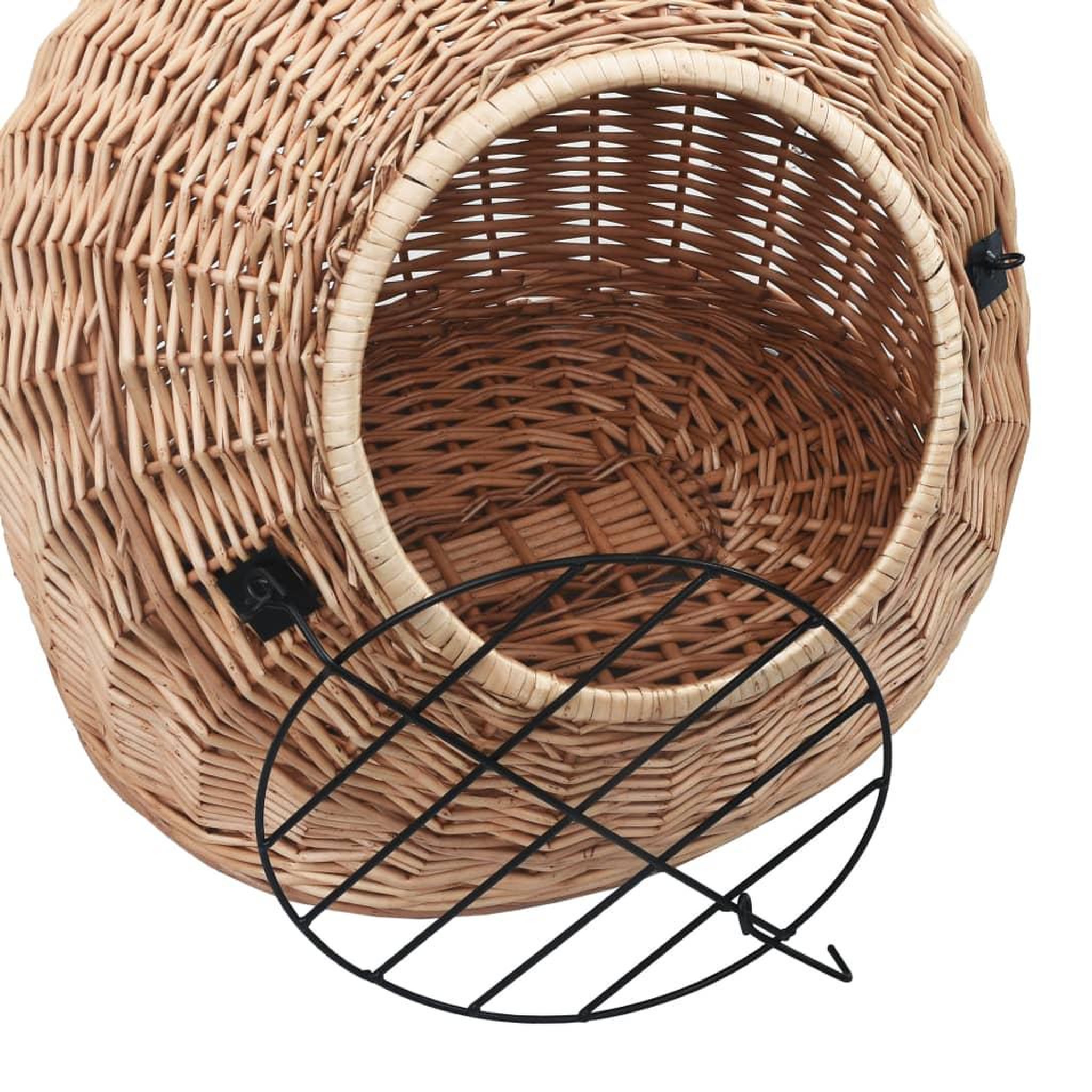 Voir la diapositive 5 : VIDAXL Cage de transport pour chats 60x45x45 cm Saule naturel