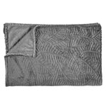 Paris Prix Plaid Flanelle Embosse  Roméo  150x200cm Gris Foncé