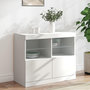 Voir la diapositive 1 : VIDAXL Buffet avec lumieres LED blanc 81x37x67 cm