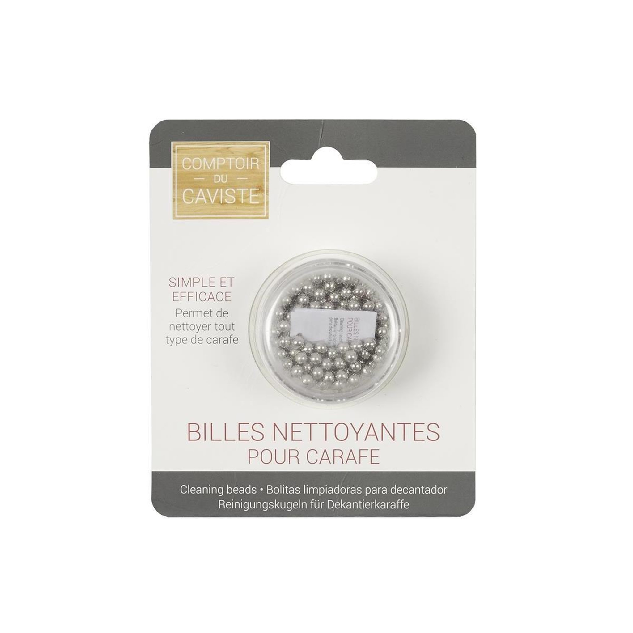 Voir la diapositive 4 : COOK CONCEPT Billes nettoyantes  carafe à décanter  4cm argent