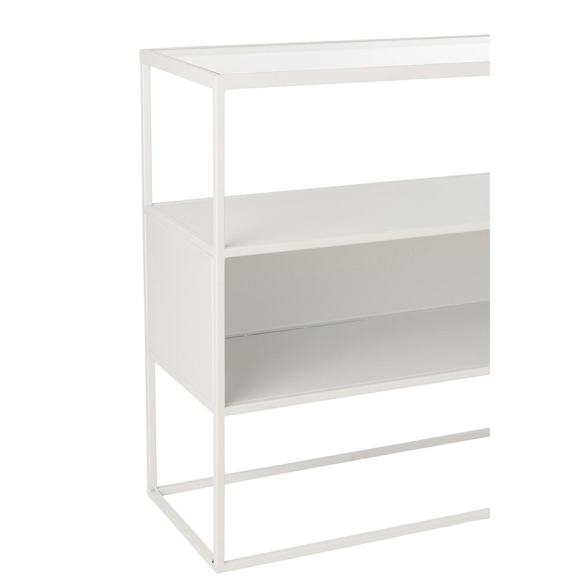 Voir la diapositive 5 : J-LINE Console en métal  maryanne  140cm blanc