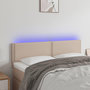 Voir la diapositive 1 : VIDAXL Tete de lit a LED Cappuccino 144x5x78/88 cm Similicuir