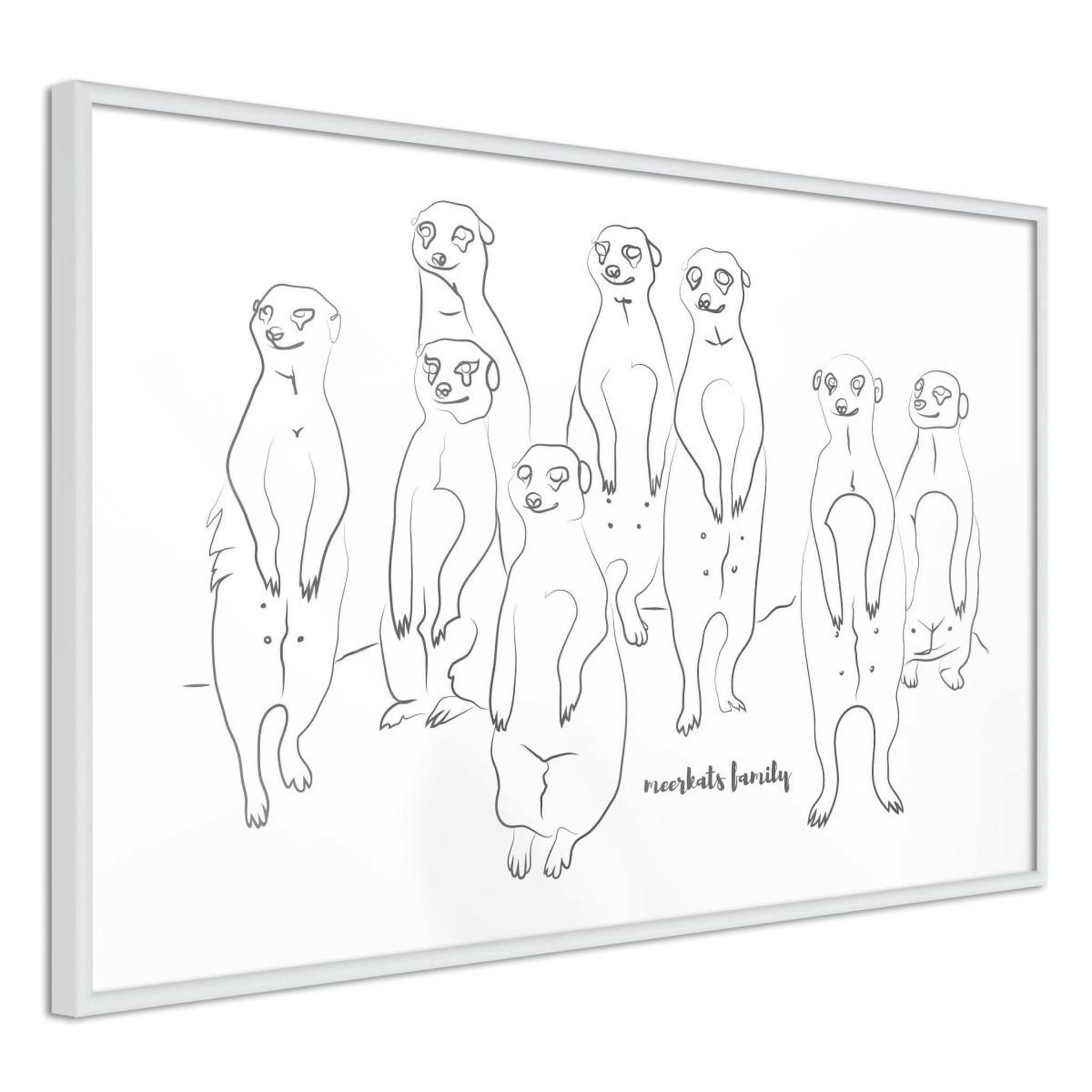 Paris Prix Affiche murale encadrée  meerkat lookout