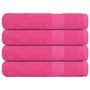 Voir la diapositive 1 : VIDAXL Serviettes 4 pcs rose 100x200 cm 360 g m² 100% coton