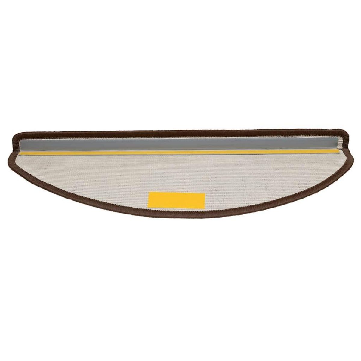 VIDAXL Tapis d'escalier 20 pcs marron 65x21x4 cm