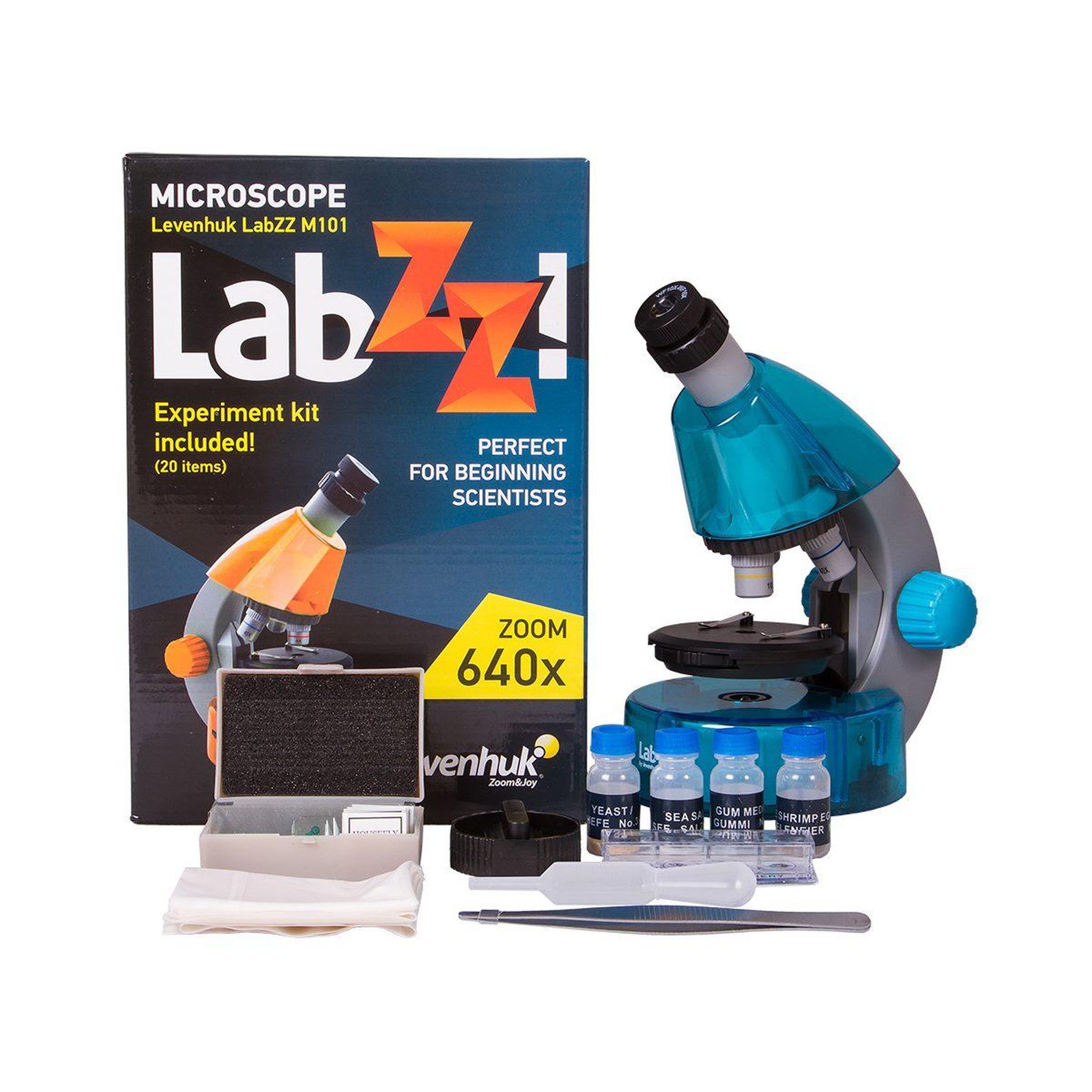 Voir la diapositive 4 : LEVENHUK Microscope  labzz m101 azure (en)
