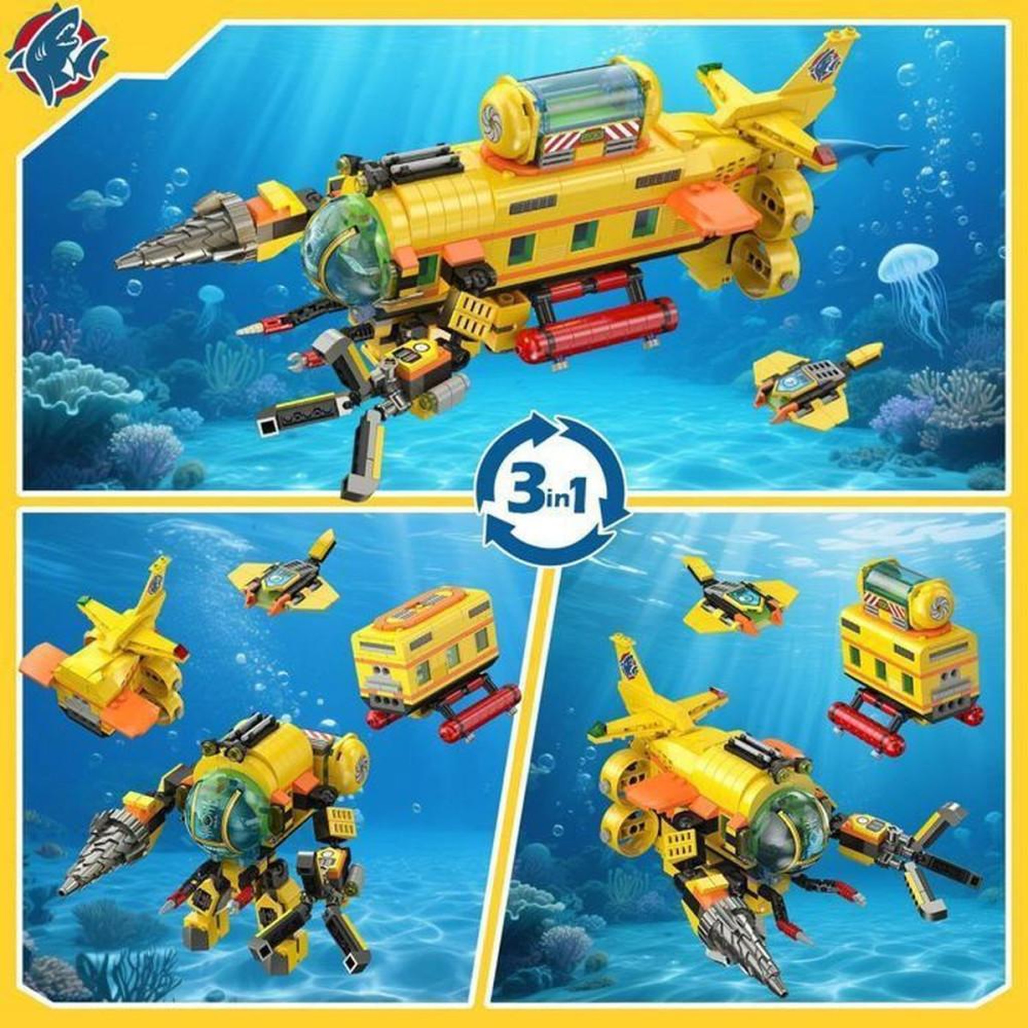 Voir la diapositive 3 : Coffret de construction Caserne de pompiers 775 pièces pour enfants 6+ avec lumières LED, base à deux étages et figurines
