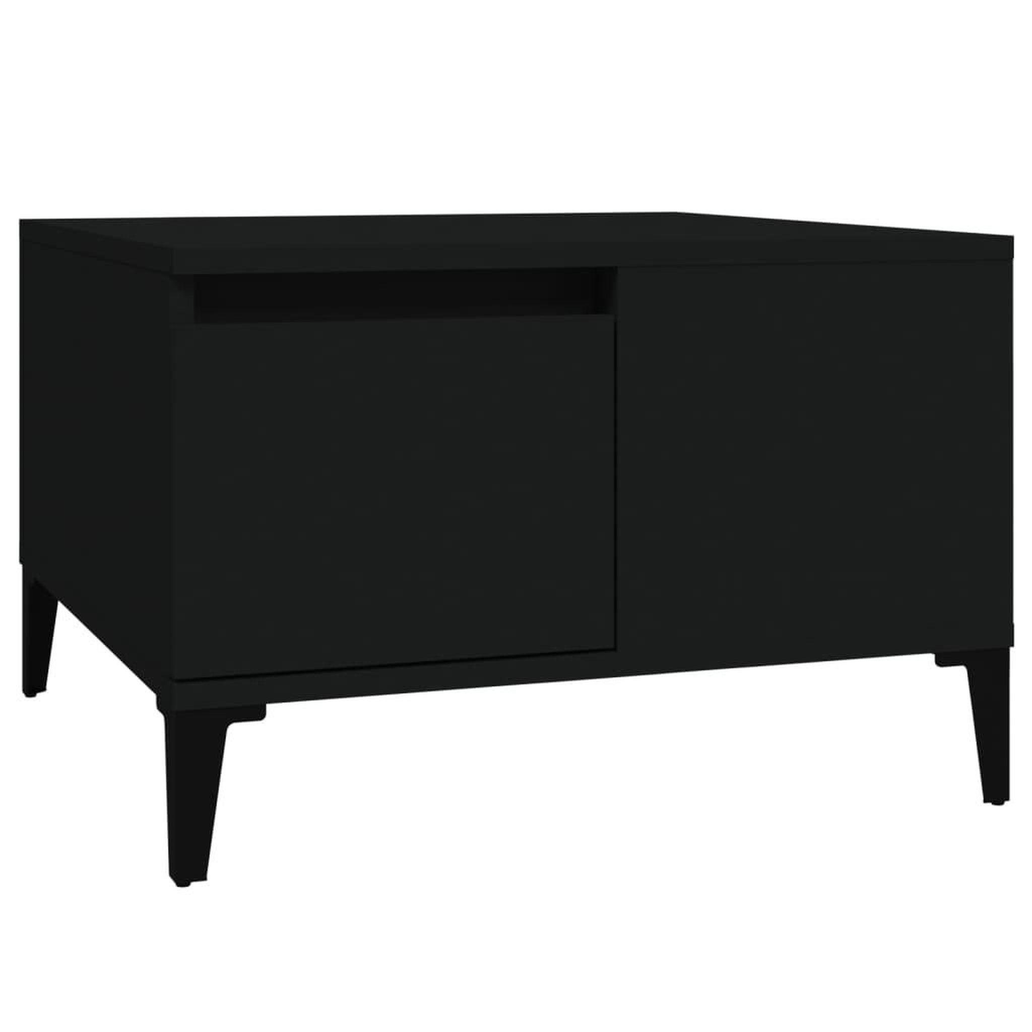 Voir la diapositive 2 : VIDAXL Table basse noir 55x55x36,5 cm bois d'ingenierie