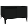 Voir la diapositive 2 : VIDAXL Table basse noir 55x55x36,5 cm bois d'ingenierie