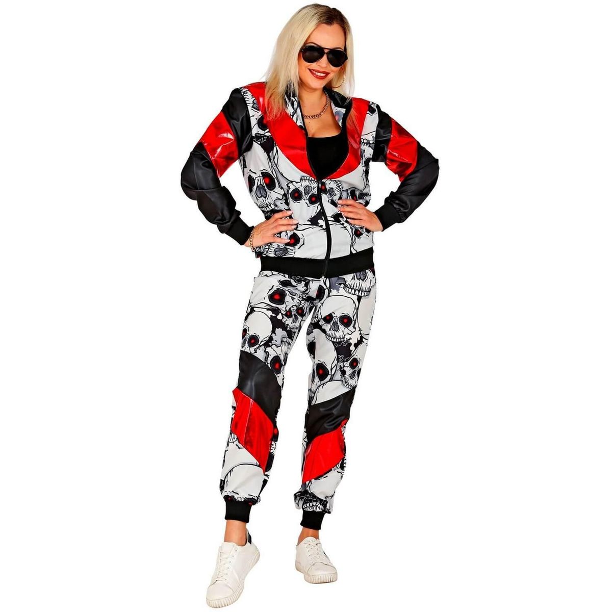 WIDMANN Déguisement cranes noir/rouge - Adulte - XXL