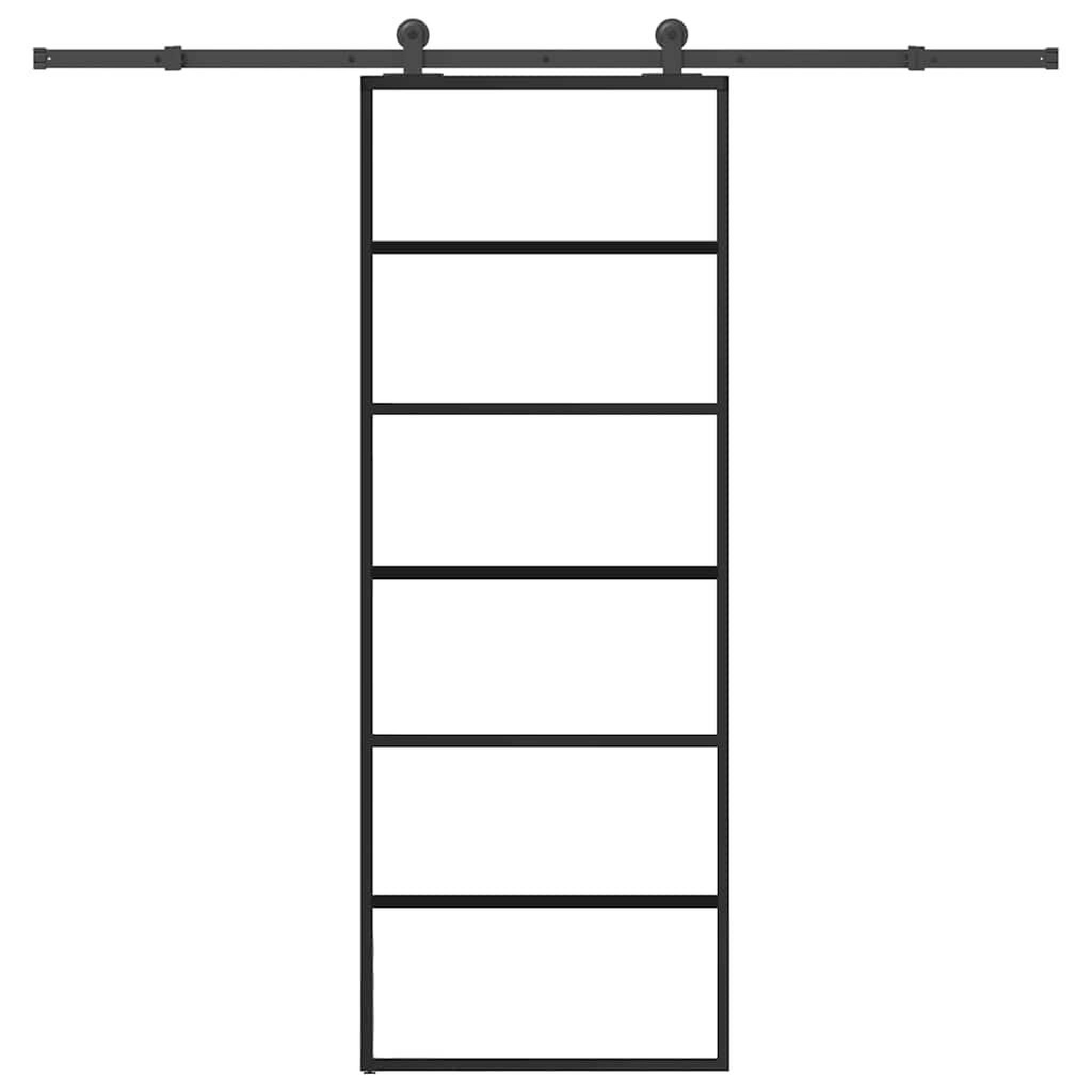 VIDAXL Porte coulissante avec kit de quincaillerie 76x205 cm Verre ESG